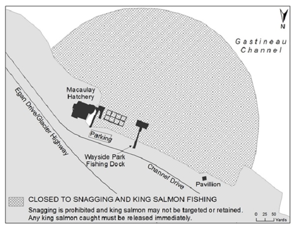 MACAULAY HATCHERY AREA CLOSED TO KING SALMON FISHING
